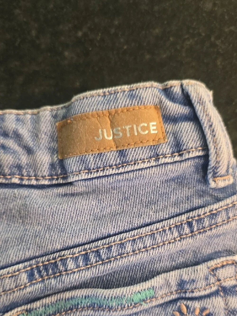 JUSTICE Kids Distressed Denim Shorts - Blue